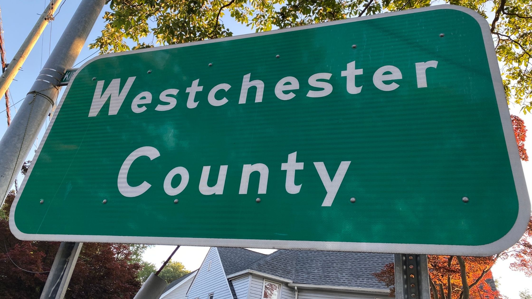 Road sign for Westchester County NY